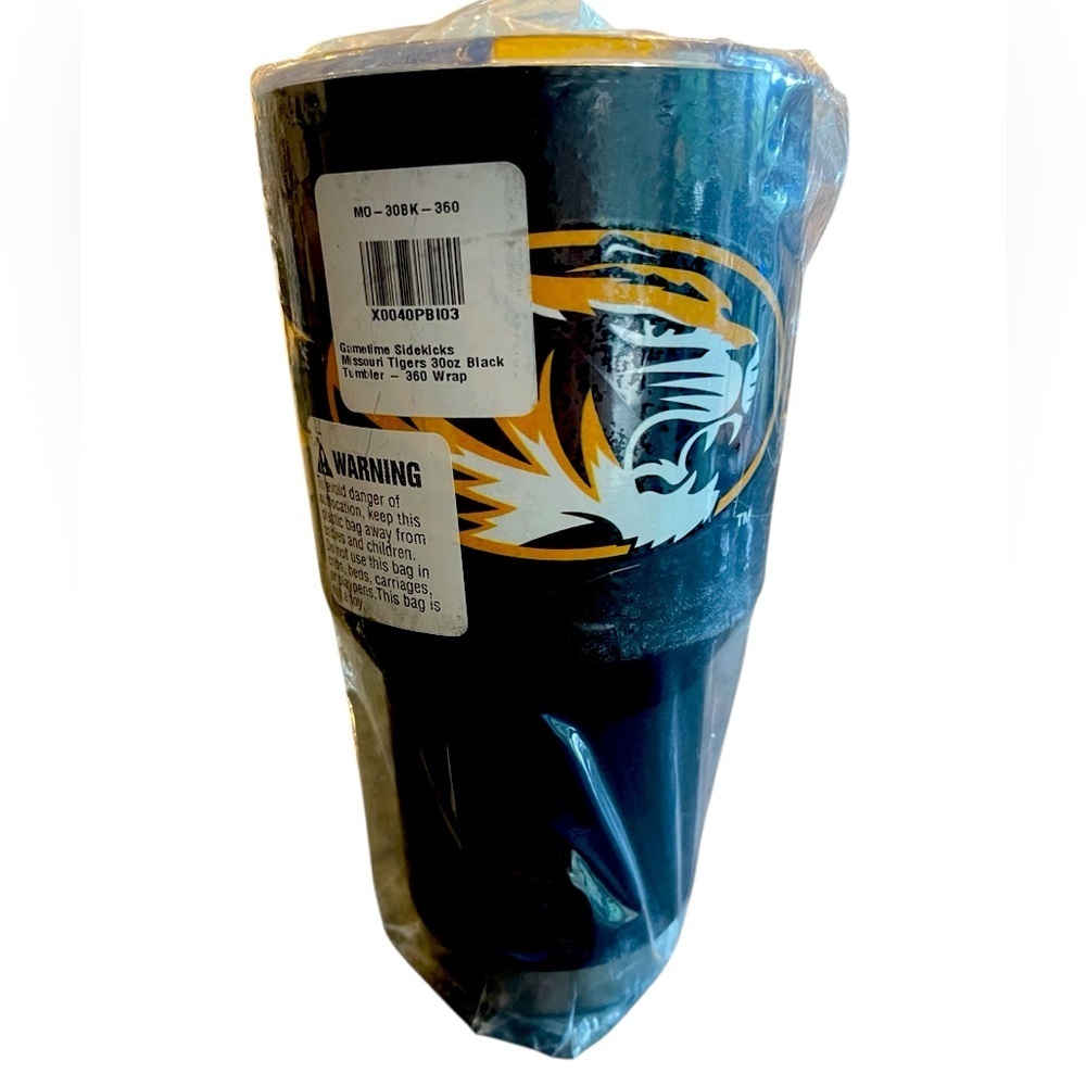 NEW & UNOPENED Missouri Tigers “Mizzou” Black & Yellow Tumbler with Logo. 30oz.
